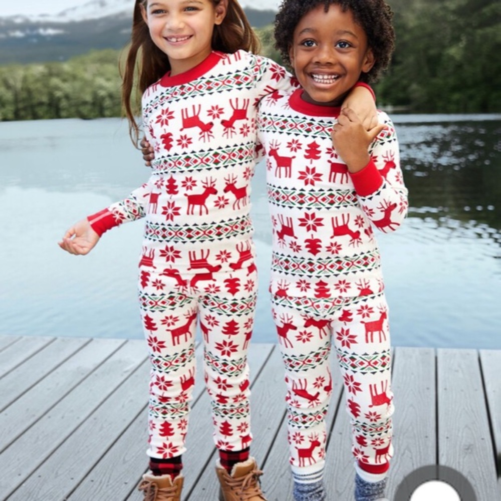 New w Tag: Hanna Andersson Organic Cotton Holiday Two Piece PJs. Size 3 …